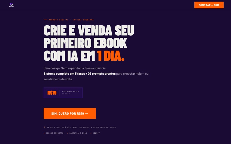 Tela da Fábrica de Ebooks